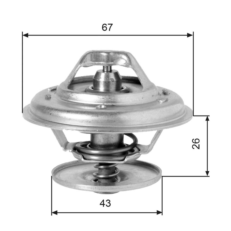 Thermostat, Kühlmittel GATES TH01982G1