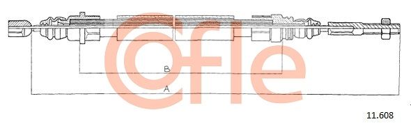 Seilzug Feststellbremse COFLE 11.608