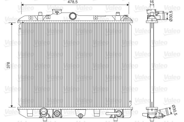 Kühler, Motorkühlung VALEO 701604