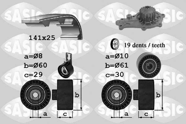 Wasserpumpe + Zahnriemensatz SASIC 3900043