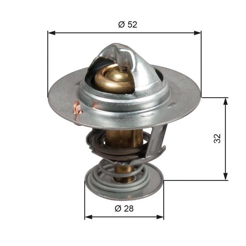 Thermostat, Kühlmittel GATES th50292g1