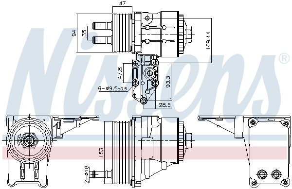 Ölkühler, Motoröl NISSENS 91328