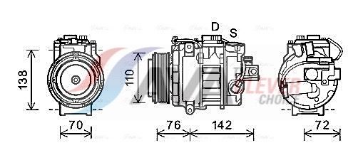 Kompressor, Klimaanlage AVA QUALITY COOLING BWAK419