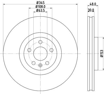 Bremsscheibe HELLA 8DD 355 126-371