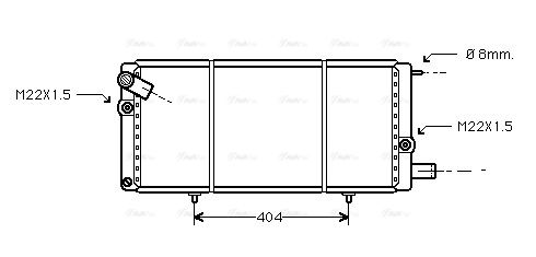 Kühler, Motorkühlung AVA QUALITY COOLING pea2085