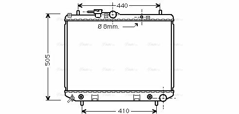 Kühler, Motorkühlung AVA QUALITY COOLING du2044