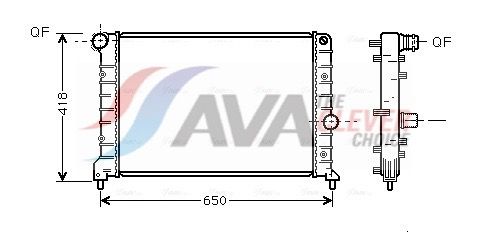 Kühler, Motorkühlung AVA QUALITY COOLING AL2083