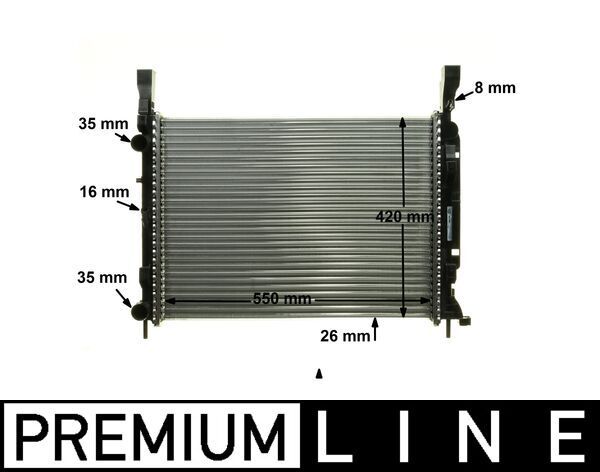 Kühler, Motorkühlung MAHLE CR1157000P