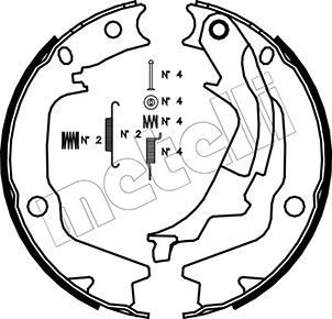Bremsbackensatz, Feststellbremse METELLI 53-0186K
