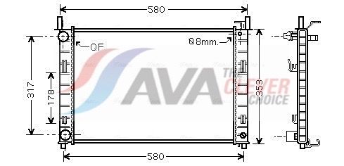 Kühler, Motorkühlung AVA QUALITY COOLING FDA2326