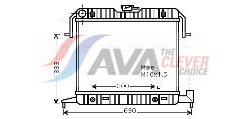 Kühler, Motorkühlung AVA QUALITY COOLING OL2085