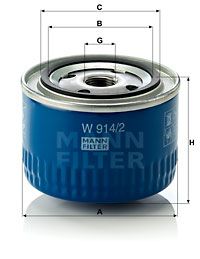 Oljefilter MANN-FILTER W 914/2