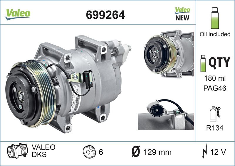 Kompressor, Klimaanlage VALEO 699264
