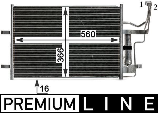 Kondensator, Klimaanlage MAHLE AC791000P
