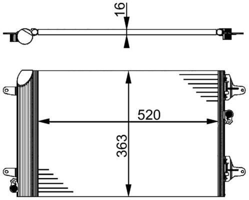 Kondensator, Klimaanlage MAHLE AC358000S