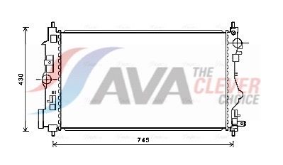 Kühler, Motorkühlung AVA QUALITY COOLING OL2599