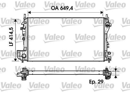 Kühler, Motorkühlung VALEO 734302