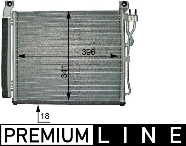 Kondensator, Klimaanlage MAHLE AC591000P