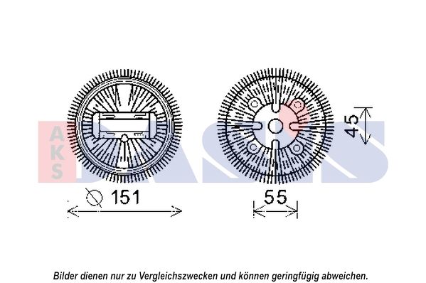 Kupplung, Kühlerlüfter AKS DASIS 128162N