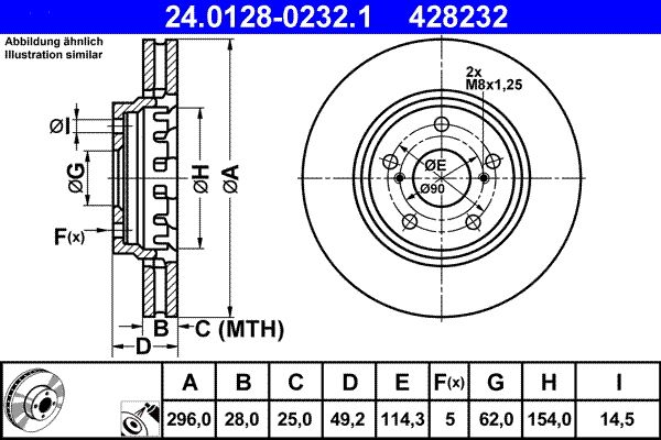 Bremsscheibe ATE 24.0128-0232.1
