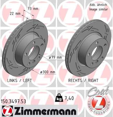Bremsscheibe ZIMMERMANN 150.3497.53