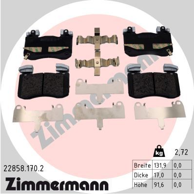 Bremsbelagsatz Bremsbeläge ZIMMERMANN 22858.170.2
