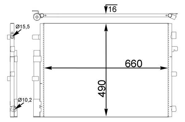 Kondensator, Klimaanlage MAHLE ac 773 000s