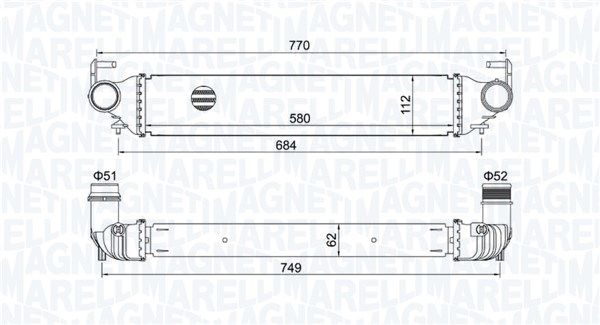 Ladeluftkühler MAGNETI MARELLI 351319205620