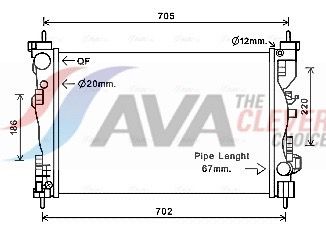 Kühler, Motorkühlung AVA QUALITY COOLING ALA2121