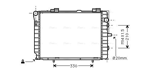 Kühler, Motorkühlung AVA QUALITY COOLING ms2229