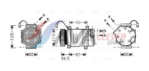 Kompressor, Klimaanlage AVA QUALITY COOLING PEAK036