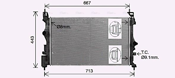 Kühler, Motorkühlung AVA QUALITY COOLING ol2700
