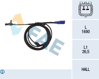 Sensor, Raddrehzahl FAE 78098