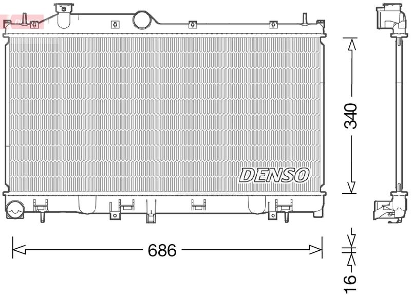 Kühler, Motorkühlung DENSO DRM36021