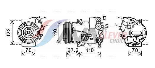 Kompressor, Klimaanlage AVA QUALITY COOLING OLAK606
