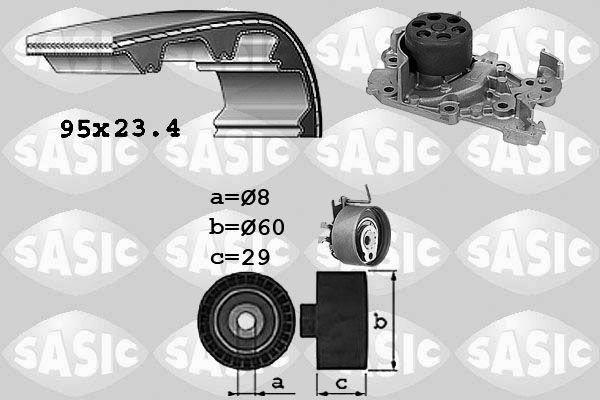 Wasserpumpe + Zahnriemensatz SASIC 3904029