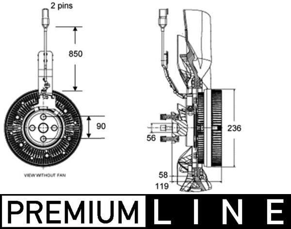 Kupplung, Kühlerlüfter MAHLE CFC139000P