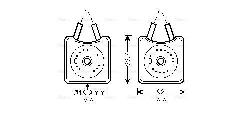 Ölkühler, Motoröl AVA QUALITY COOLING vn3215