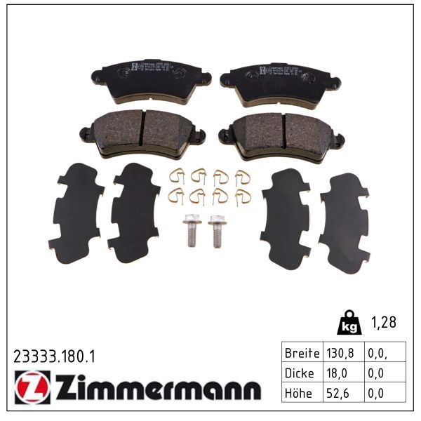 Bremsbelagsatz, Scheibenbremse ZIMMERMANN 23333.180.1