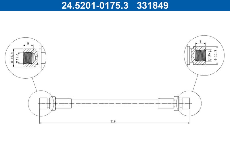 Bremsschlauch ATE 24.5201-0175.3