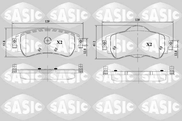 Bremsbelagsatz, Scheibenbremse SASIC 6210066