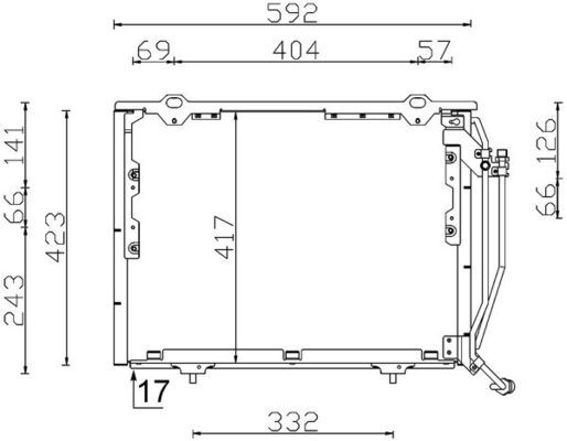 Kondensator, Klimaanlage MAHLE AC243000S