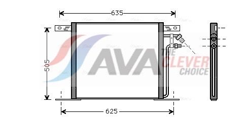 Kondensator, Klimaanlage AVA QUALITY COOLING MS5220