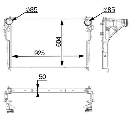 Ladeluftkühler MAHLE CI556000P