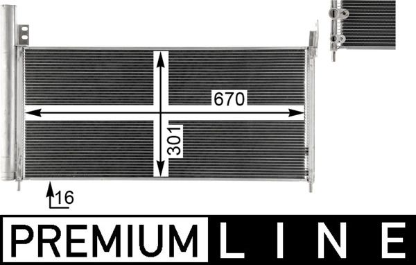 Kondensator, Klimaanlage MAHLE AC818000P