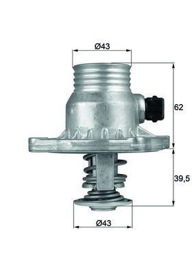 Thermostat, Kühlmittel MAHLE TM11105