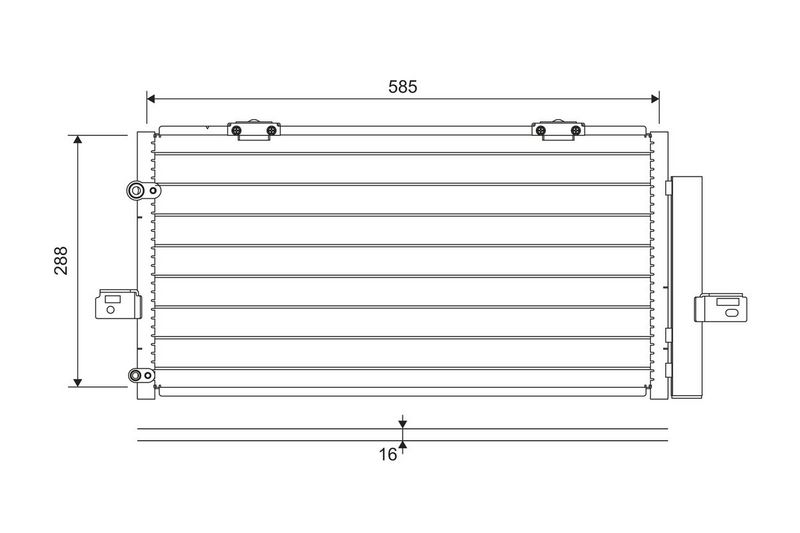 Kondensator, Klimaanlage VALEO 822698