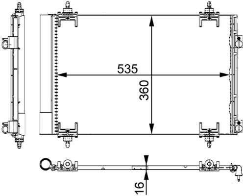 Kondensator, Klimaanlage MAHLE AC667000S