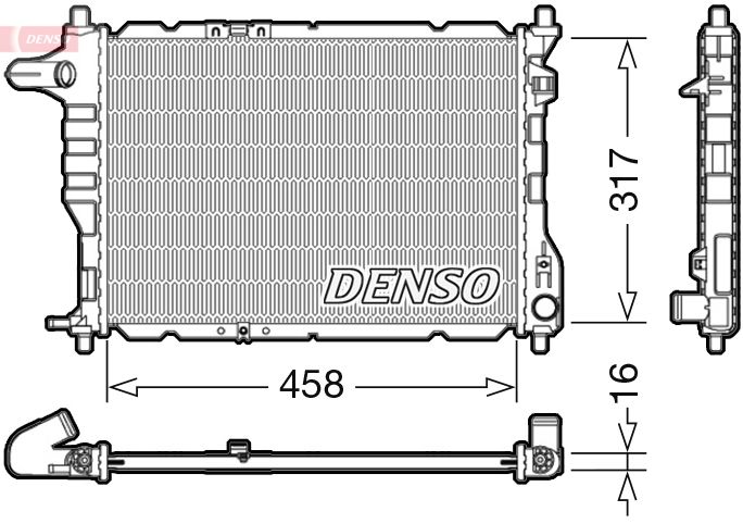 Kühler, Motorkühlung DENSO DRM08005