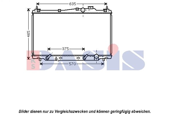 Kühler, Motorkühlung AKS DASIS 100054N